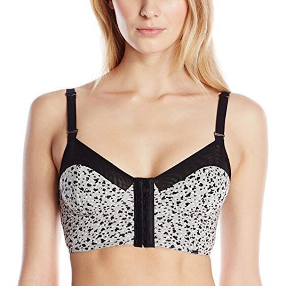 Kensie Women Kimberly Bralette Grey Dots Size S - Picture 1 of 1